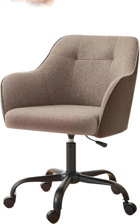 Bus bureaustoel Swivel stoel Deskstoel Ergonomisch comfort 64 cm x 64cm X (83-93) cm donkerbruin