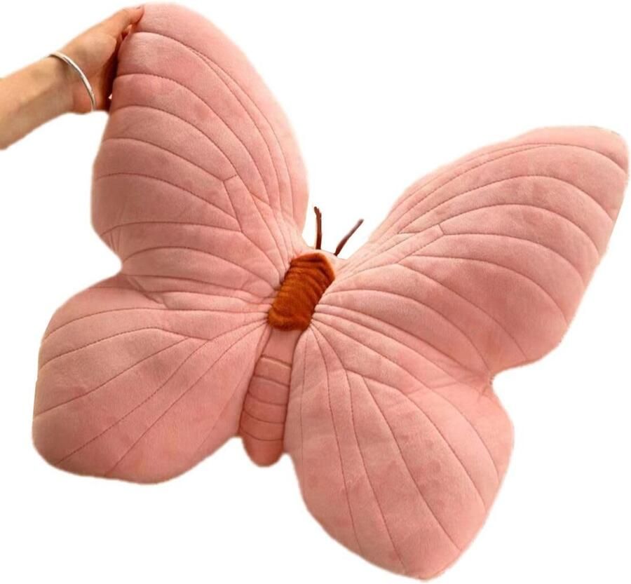 Butterfly Throw Pillow Home Decorative Butterfly Throw Pillows 40x33cm Pink Throw Pillow Cushion for Living Room Bedroom Sofa Bed