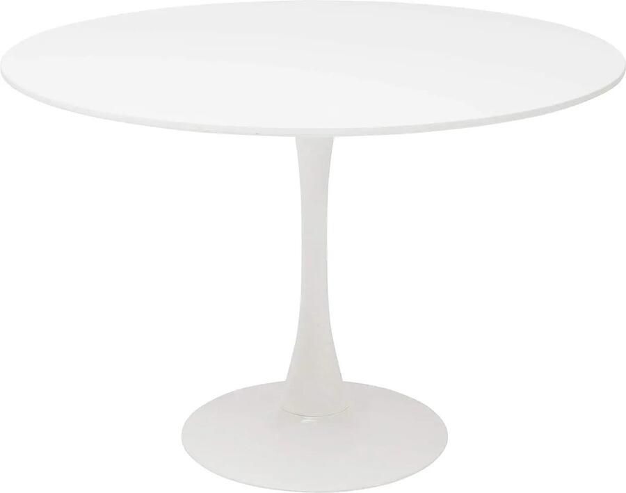 Buylin Ronde Tafel Eetkamertafel Kleine Balkontafel Eetkamertafel Rond Keuken tafel 110cm Wit Modern