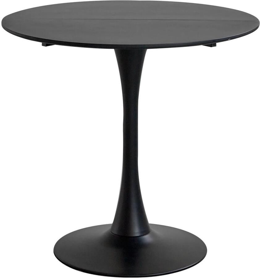 Buylin Ronde Tafel Eetkamertafel Kleine Balkontafel Eetkamertafel Rond Keuken tafel 80cm Zwart Modern