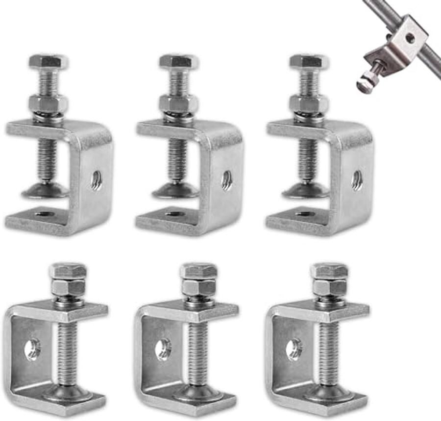 C-klemmen set 6 stuks instelbare fixeertangen voor lassen en timmerwerk