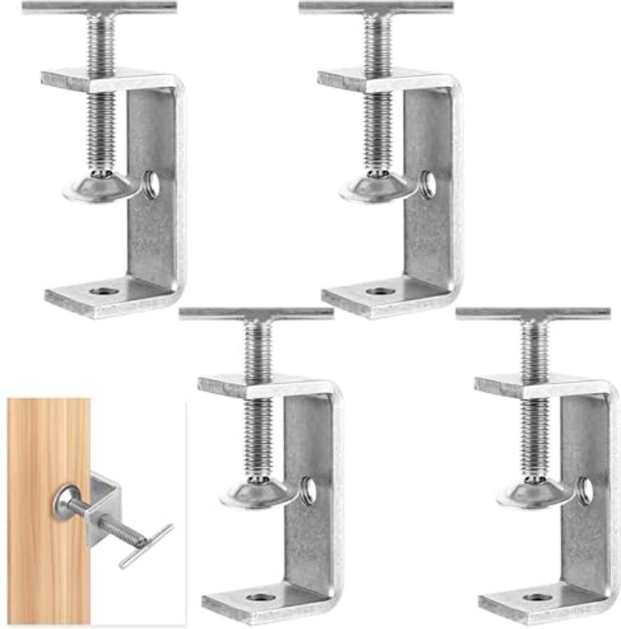 C-klemmen set van 4 65 mm roestvrij staal heavy duty voor houtbewerking en lassen