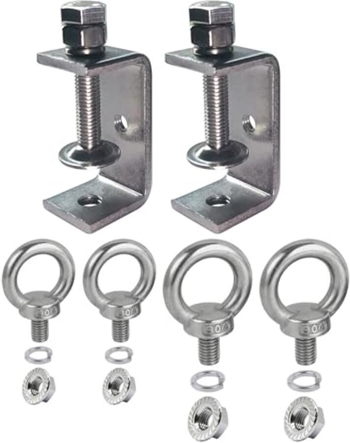 C-klemmen set voor houtbewerking Roestvrij staal instelbaar klembereik 20-50 mm voor precisie en duurzaamheid