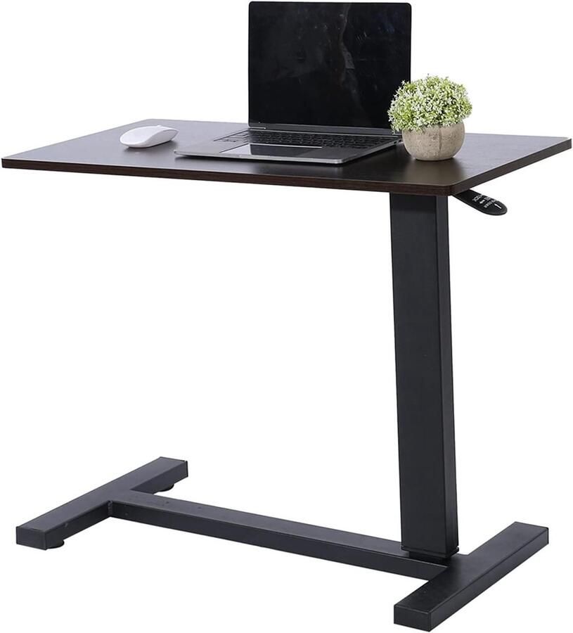 Nieuwe titel: C-vormige Computertafel met heftafel en Bovenbed Nachtkastje Multifunctioneel stalen buis en spaanplaat