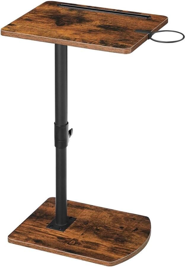 C-vormige bijzettafel 360° draaibaar hoogte verstelbaar 1 stuk met bekerhouder