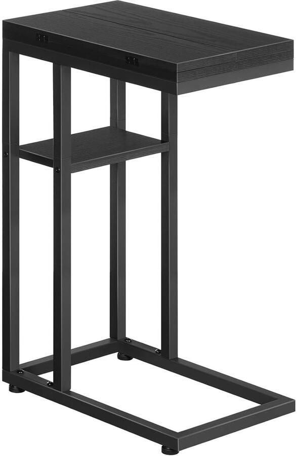 C-vormige bijzettafel Opvouwbaar Zwart 52 x 39 cm