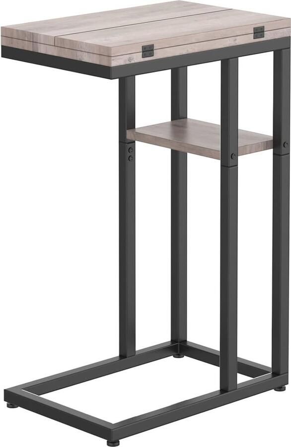 C-vormige bijzettafel Opvouwbare bank- en nachtkastje voor kleine ruimtes