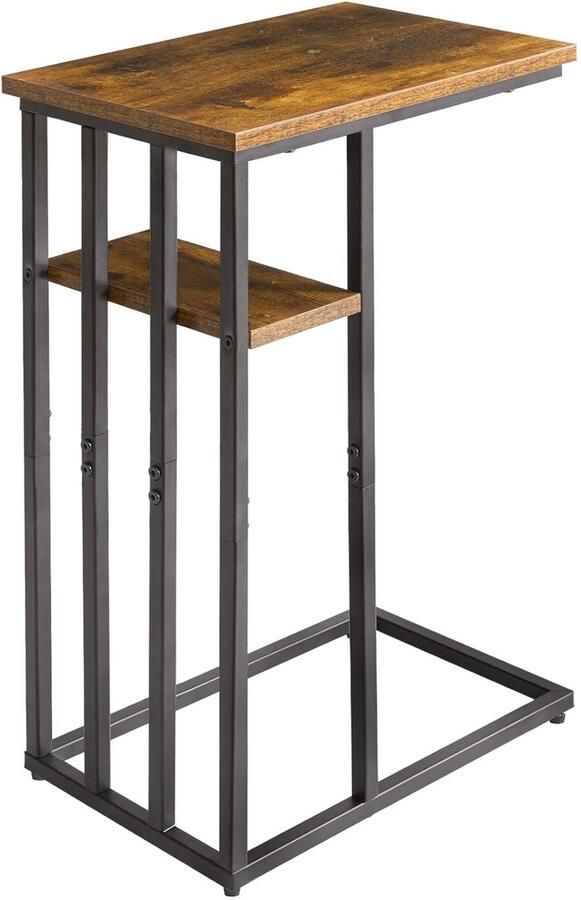 C-vormige bijzettafel veelzijdig en ruimtebesparend 1 stuk robuust ontwerp