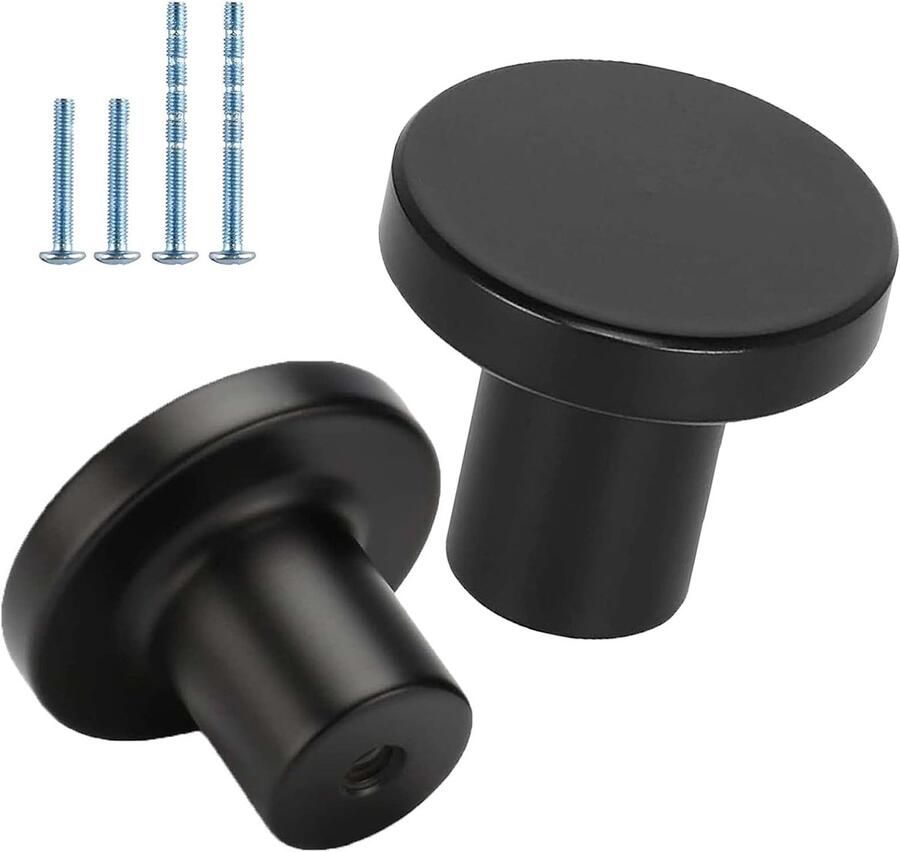 Cabinet Knob 4 Pcs Furniture Knobs Matte Black Drawer Knob Keuken Handgrepen RVS Ladeknop Meubel Handgrepen Chest of Drawers