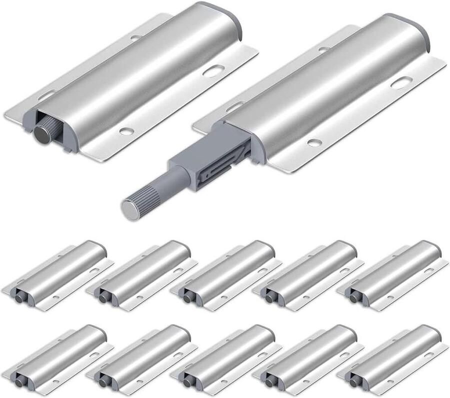 Cabinet Push to Open Deuropeners Cabinet Spring Snappers Lades Magnetische Deursnapper met Push Lock Deursnapper voor Deuren Meubels Lades Drukopener Cabinet Deuropener 12 Stuks
