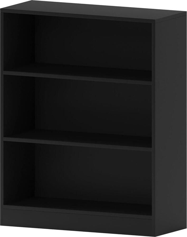 Cambridge 3 Tier Lage Boekenkast stijlvol & praktisch zwart hout compact