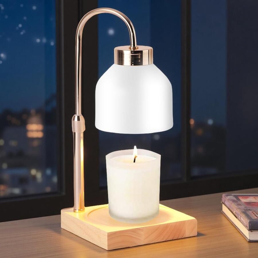 Candle Warmer Height Adjustable with Timer and Dimmer Electric Fragrance Lamp for Bedroom Living Room Yoga Decorative Wax Warmer Lamp for Home and Office