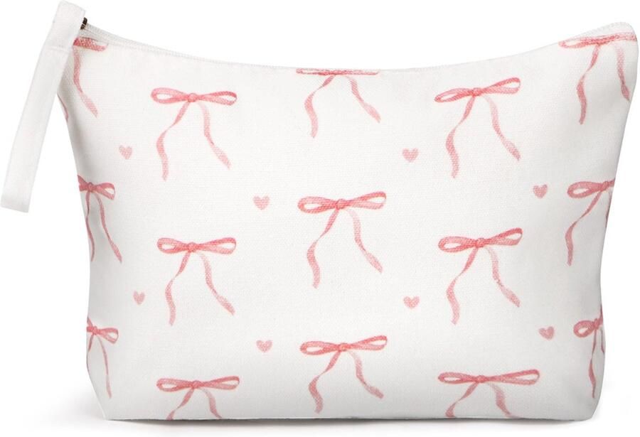 Canvas Bag White Pockets with zipper