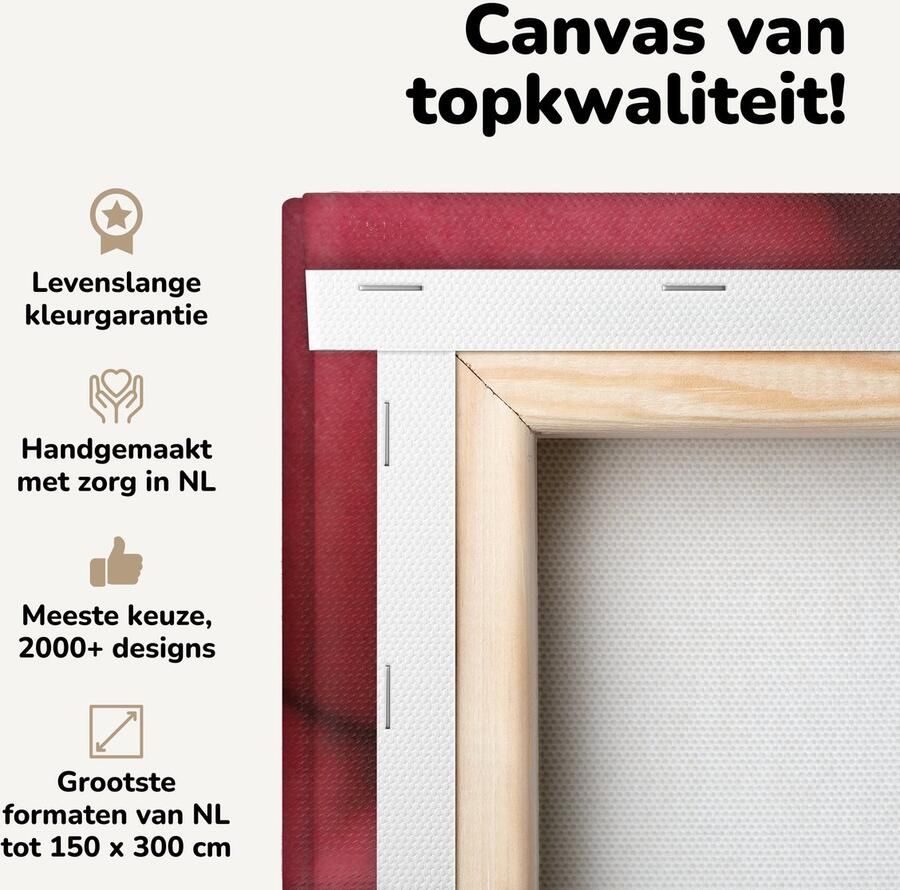 OneMillionCanvasses Canvas schilderij 120x160 cm Wanddecoratie Pitbull in een rode loungestoel Muurdecoratie woonkamer Slaapkamer decoratie Kamer accessoires Schilderijen - Foto 2