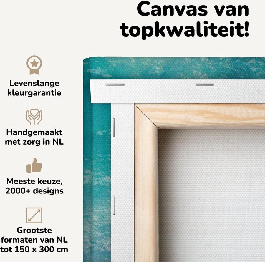 OneMillionCanvasses Canvas schilderij 120x160 cm Wanddecoratie Zomer Strand Ligbedden Muurdecoratie woonkamer Slaapkamer decoratie Kamer accessoires Schilderijen - Foto 2
