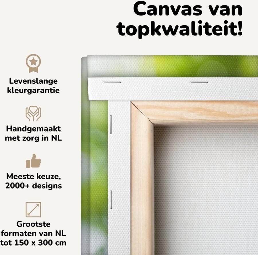 OneMillionCanvasses Canvas schilderij 150x100 cm Wanddecoratie Aardbei Mok Tafel Muurdecoratie woonkamer Slaapkamer decoratie Kamer accessoires Schilderijen - Foto 2