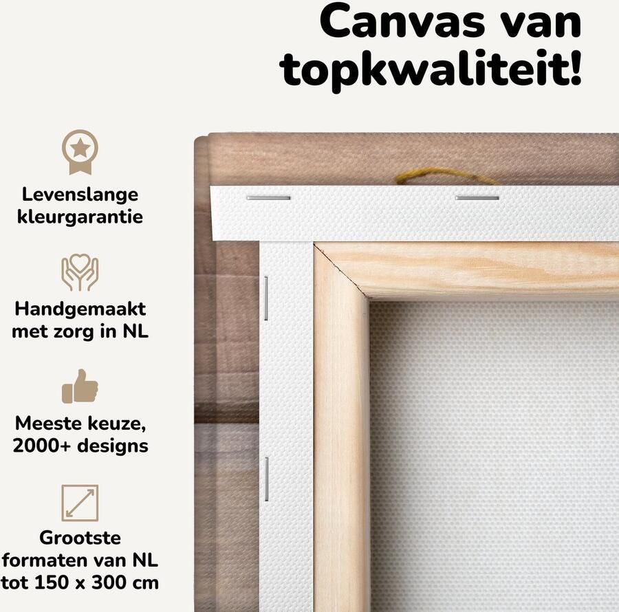OneMillionCanvasses Canvas schilderij 160x120 cm Wanddecoratie Herfst Tafel Natuur Muurdecoratie woonkamer Slaapkamer decoratie Kamer accessoires Schilderijen - Foto 2
