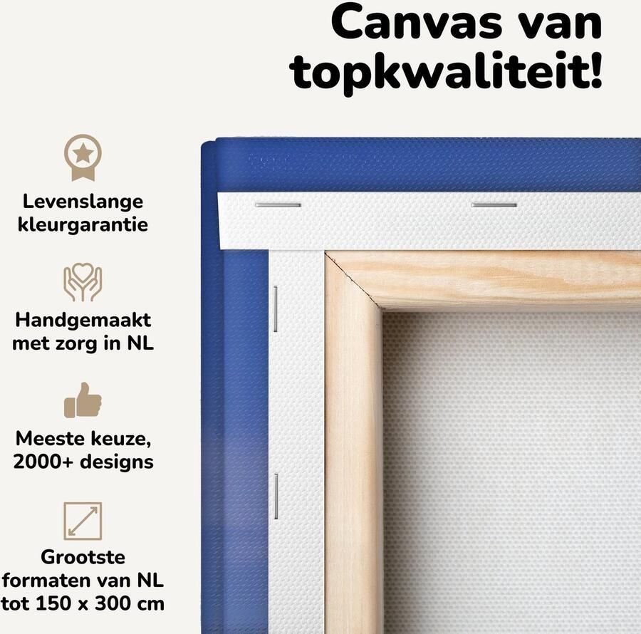 OneMillionCanvasses Canvas schilderij 160x120 cm Wanddecoratie Parasol Strand Zand Muurdecoratie woonkamer Slaapkamer decoratie Kamer accessoires Schilderijen - Foto 2