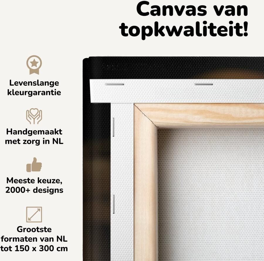 OneMillionCanvasses Canvas schilderij 160x120 cm Wanddecoratie Verse grapefruit in een mand op houten tafel Muurdecoratie woonkamer Slaapkamer decoratie Kamer accessoires Schilderijen - Foto 2