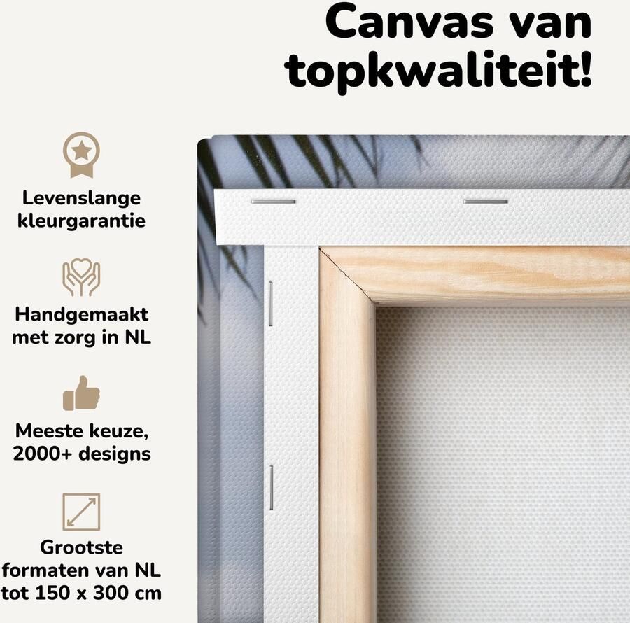 OneMillionCanvasses Canvas schilderij 180x120 cm Wanddecoratie Boek in een hangmat op een tropisch eiland Muurdecoratie woonkamer Slaapkamer decoratie Kamer accessoires Schilderijen - Foto 2