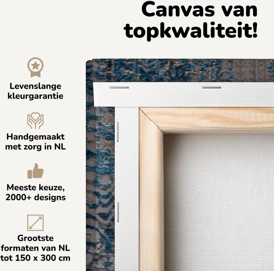 OneMillionCanvasses Canvas schilderij 180x120 cm Wanddecoratie Tapijt Woonkamer Vloerkleed Patronen Muurdecoratie woonkamer Slaapkamer decoratie Kamer accessoires Schilderijen - Foto 2