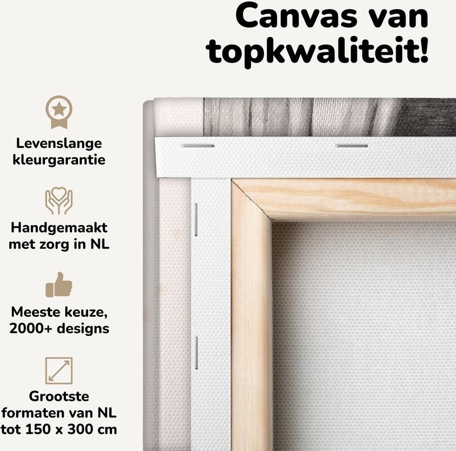 Canvas schilderij 30x20 cm Wanddecoratie Een illustratie van met de wolf in een bed Muurdecoratie woonkamer Slaapkamer decoratie Kamer accessoires Schilderijen op canvas - Foto 2