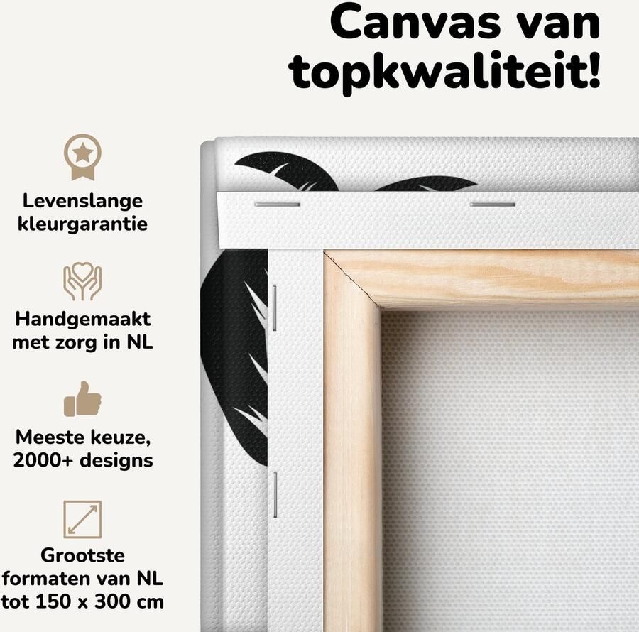Canvas schilderij 40x30 cm Wanddecoratie Een illustratie van het ontspannen in een hangmat met reggae kleuren Muurdecoratie woonkamer Slaapkamer decoratie Kamer accessoires Schilderijen op canvas - Foto 2