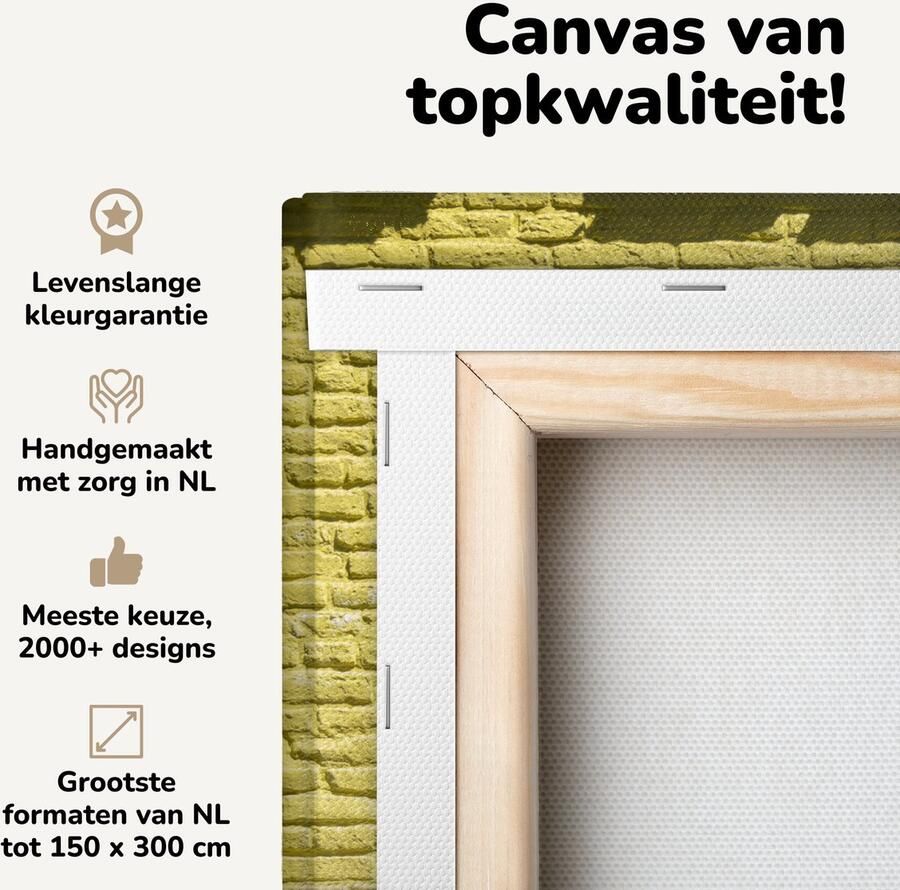 Canvas schilderij 40x30 cm Wanddecoratie Groene tuinbank aan een huis in Caminito Muurdecoratie woonkamer Slaapkamer decoratie Kamer accessoires Schilderijen op canvas - Foto 2