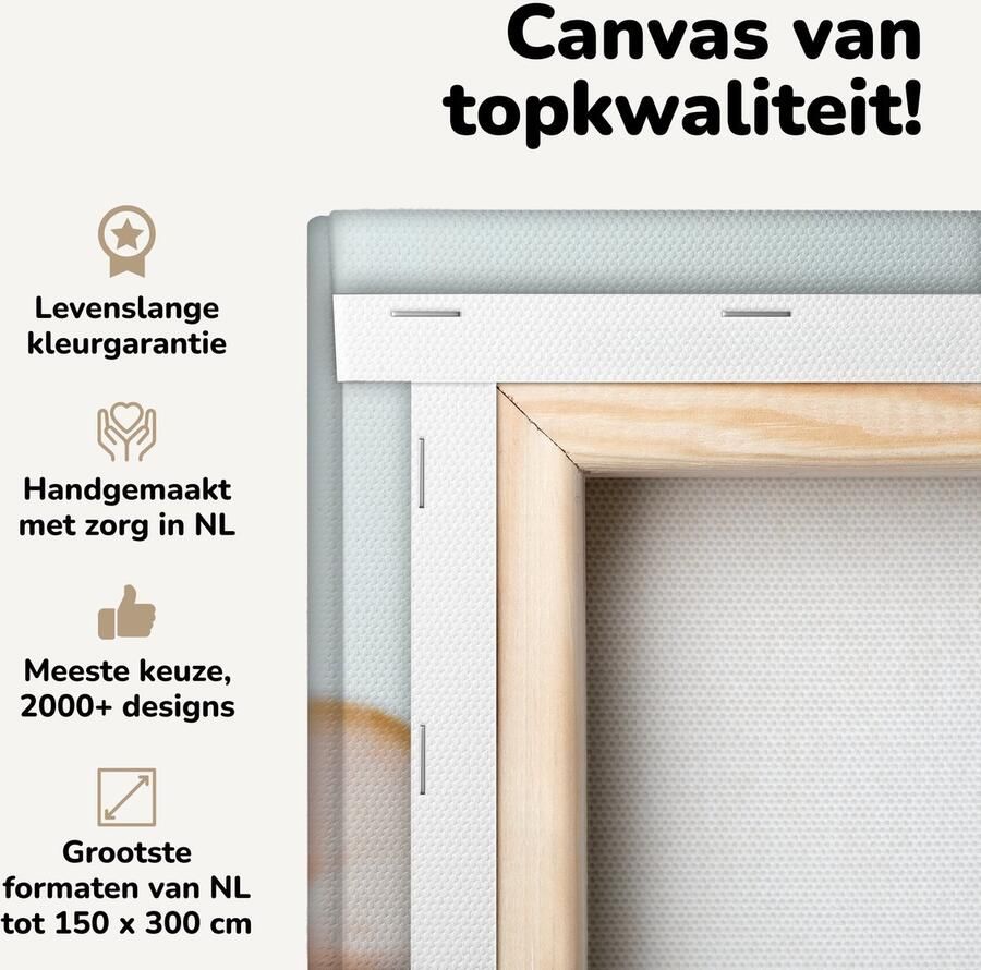 Canvas schilderij 40x80 cm Wanddecoratie Kat Hout Kast Muurdecoratie woonkamer Slaapkamer decoratie Kamer accessoires Schilderijen op canvas - Foto 2