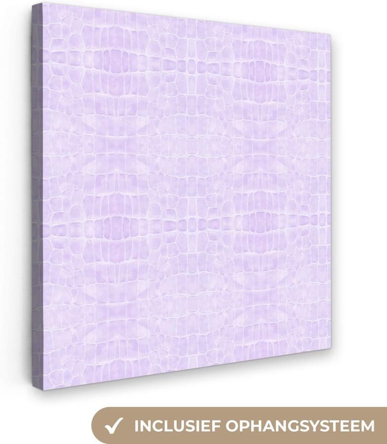 Canvas schilderij 50x50 cm Wanddecoratie Inductie beschermer Leer Structuur Dierenhuid Muurdecoratie woonkamer Slaapkamer decoratie Kamer accessoires Schilderijen op canvas - Foto 2