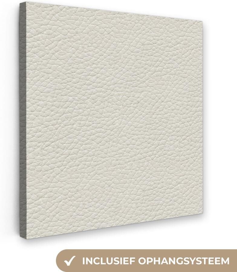 Canvas schilderij 50x50 cm Wanddecoratie Inductie beschermer Leer Wit Dierenhuid Muurdecoratie woonkamer Slaapkamer decoratie Kamer accessoires Schilderijen op canvas - Foto 2