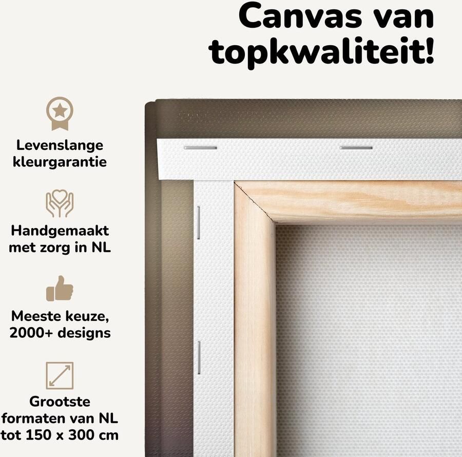 OneMillionCanvasses Canvas schilderij 80x160 cm Wanddecoratie Kat Bank Oranje Muurdecoratie woonkamer Slaapkamer decoratie Kamer accessoires Schilderijen - Foto 2
