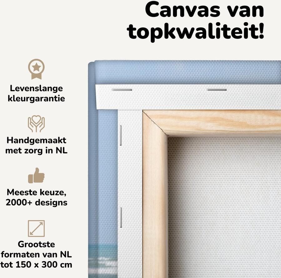 Canvas schilderij 80x60 cm Wanddecoratie Strandstoel Zomer Parasol Muurdecoratie woonkamer Slaapkamer decoratie Kamer accessoires Schilderijen op canvas - Foto 2