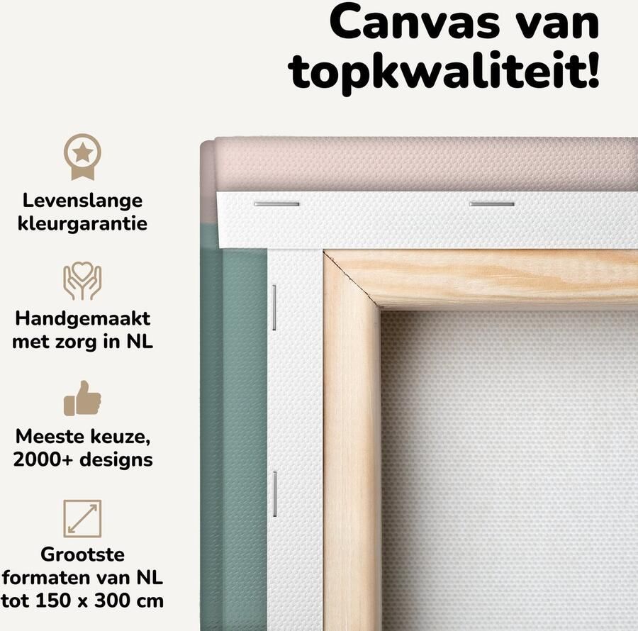 OneMillionCanvasses Canvas schilderij 90x140 cm Wanddecoratie Zomer Strandstoelen Parasols Muurdecoratie woonkamer Slaapkamer decoratie Kamer accessoires Schilderijen - Foto 2