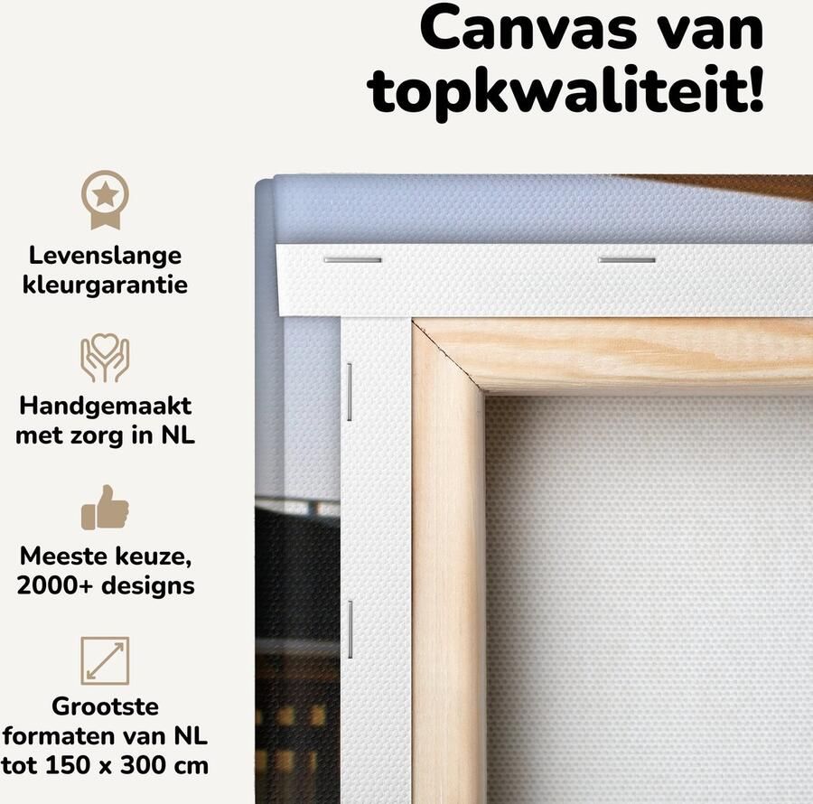 Canvas schilderij 90x90 cm Wanddecoratie Hangmat in een strandhuis Muurdecoratie woonkamer Slaapkamer decoratie Kamer accessoires Schilderijen op canvas - Foto 2
