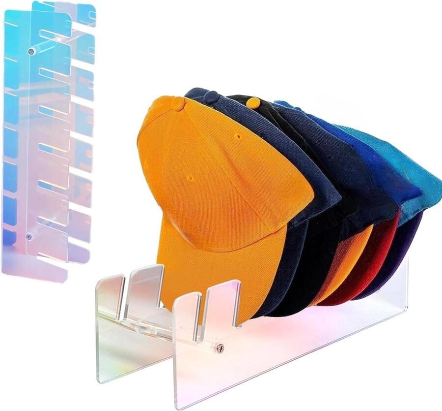 Cap-houders acryl cap-houder voor 14 hoeden pettenhouder voor slaapkamers kledingkasten dazzle kleur kledingkasten slaapkamer