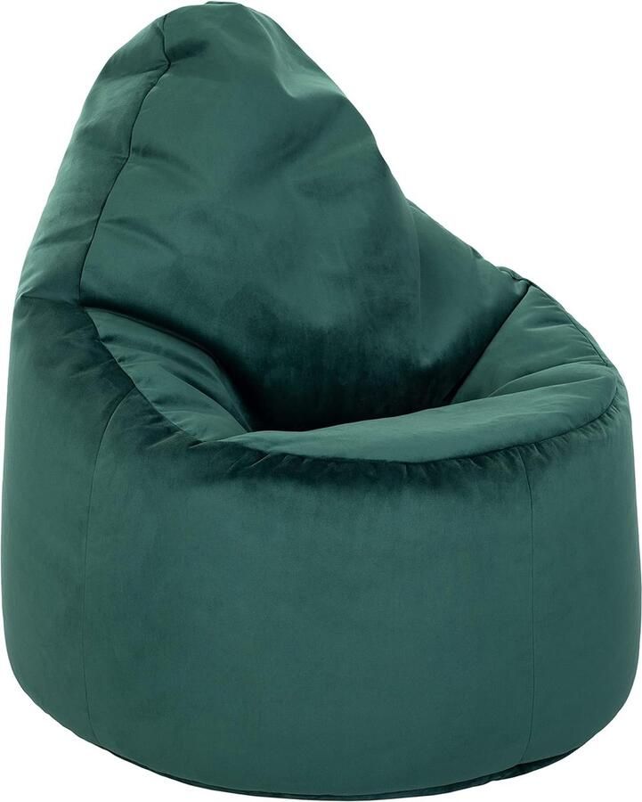 Capriccio Velvet Bean Bag Chair Indoor Home Woonkamer Premium Zitzak Stoel Ergonomisch Ontwerp voor Lichaamsondersteuning Duurzaam en Comfortabel (Forest Zitzak)