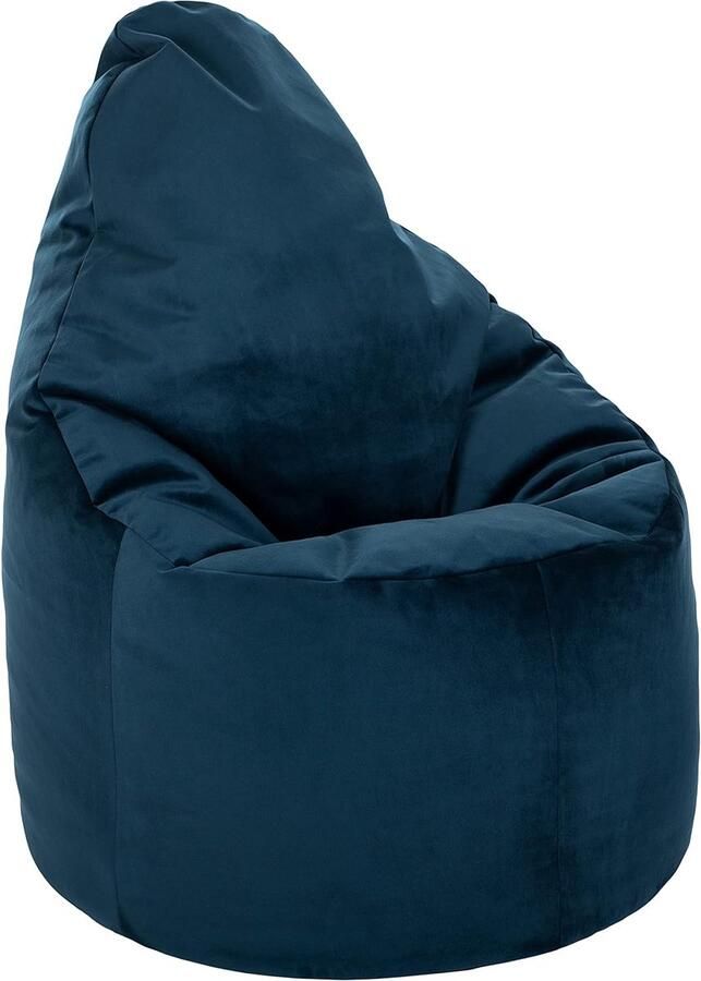 Capriccio Velvet Bean Bag Chair Indoor Home Woonkamer Premium Zitzak Stoel Ergonomisch Ontwerp voor Lichaamsondersteuning Duurzaam en Comfortabel (Pacific Zitzak)