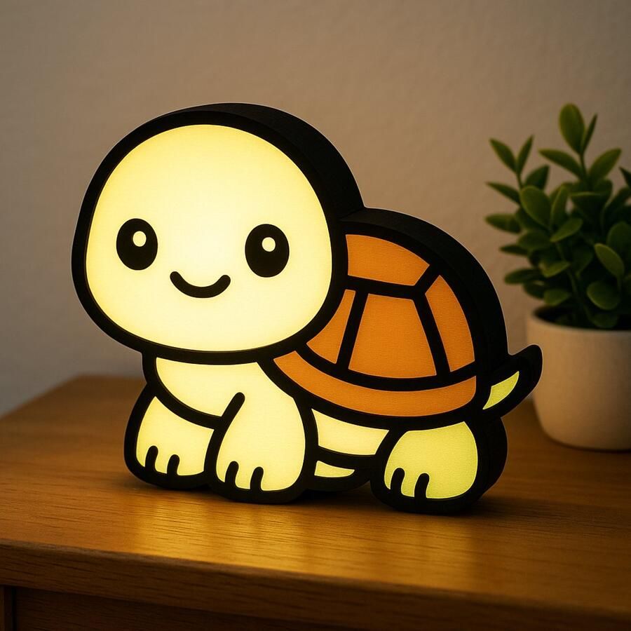 Cartoon Schildpad Nachtlampje – Cute Turtle Lightbox voor Kinderen – 3D Nachtlamp USB Cadeau voor Kinderkamer Leeslampje Baby Cadeau Leeslampje Kinderen Cadeau Jongen Meisje of Baby Muur Decoratie Kunst Kinderkamer Babykamer | 1