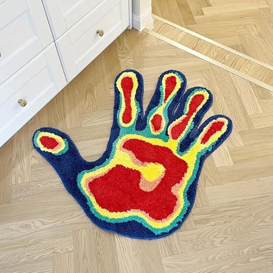 Cartoon thermische beeldvorming palm flocking tapijt woonkamer speciaal gevormde bank salontafel deken badkamer absorberende vloermat