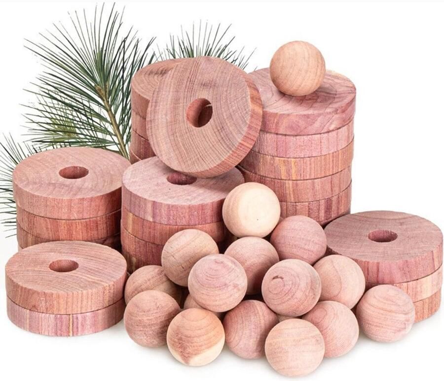 Cederblokken voor kledingopslag Cederballen en ringen Ladeverfrissers voor lades Geurverdrijver Insecten- en mottenwerend middel voor kledingkasten en schoenenkasten Natuurlijke geurende houten strips