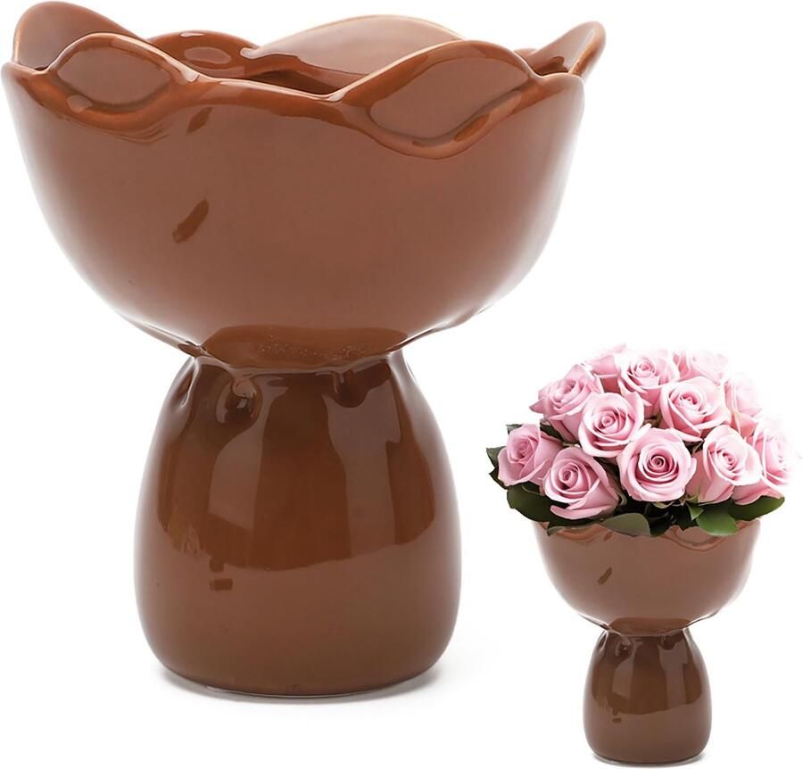 Ceramic Vase Vases for Flowers Ceramic Vase Pampas Grass Vases Flower Vase Ceramic for Modern Home Decoration Vase Aesthetic for Home Living Room Dining Table Farmhouse Office