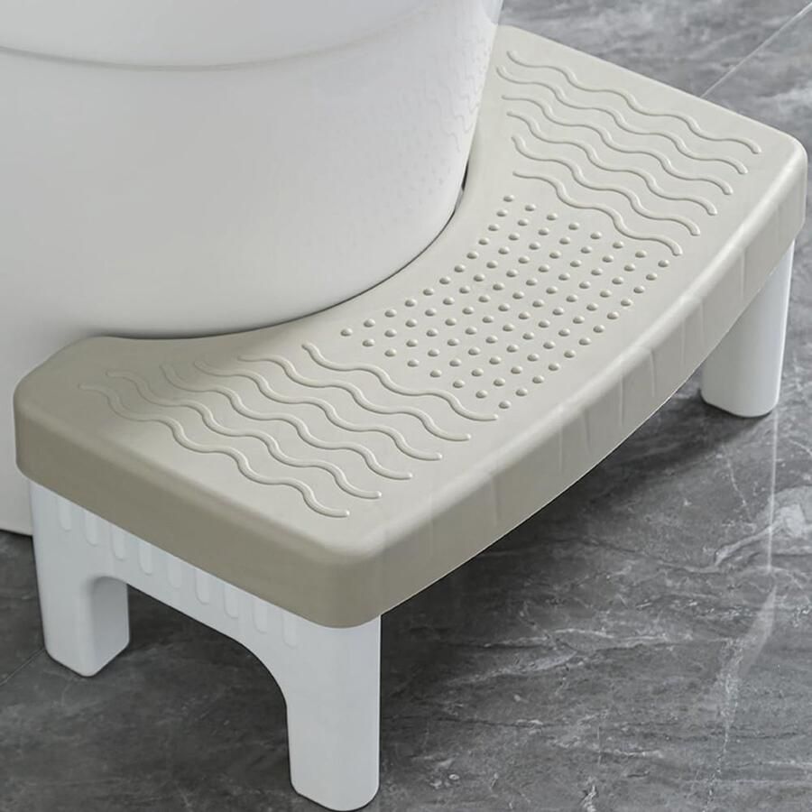 CEWROM Toiletkruk voor volwassenen opvouwbare toiletkruk grijs toiletkruk ter verbetering van de houding helpt bij constipatie aambeien en het prikkelbare darmsyndroom