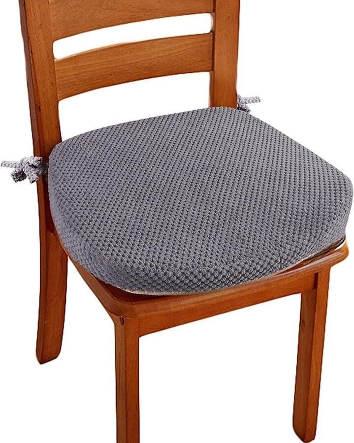 Chair Pad Zacht Memory Foam Zitkussen voor Tailbone & Hep Stoel Kussen met Anti-slip Bodem & Wasbaar Cover voor Thuis Kantoorstoel Rolstoel Autostoel Grijs