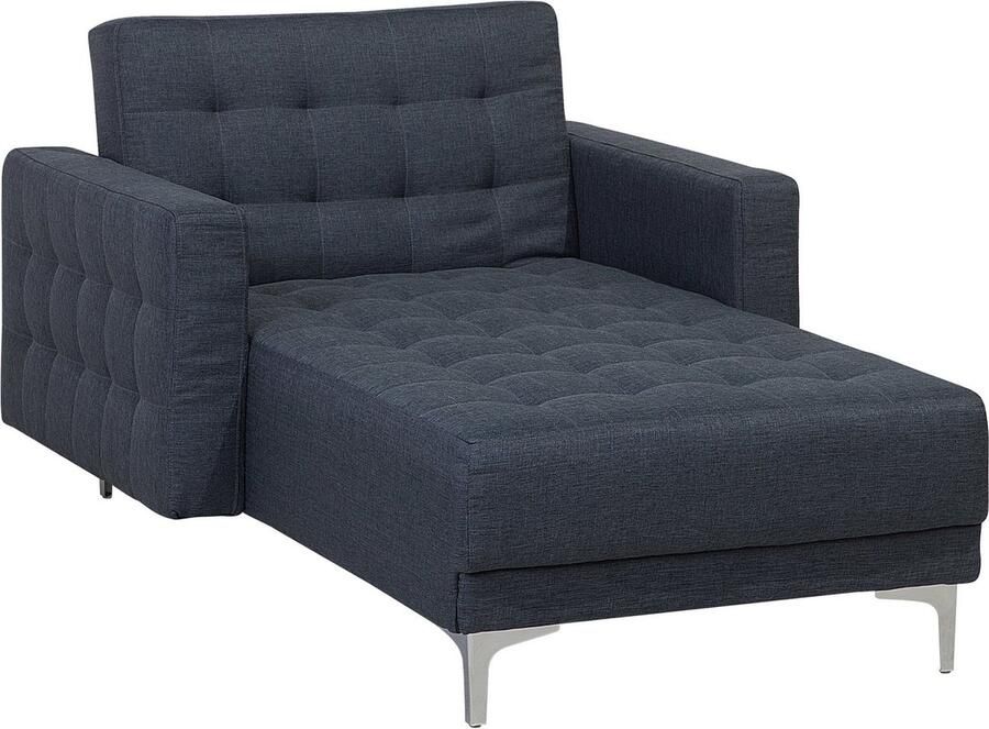 Beliani ABERDEEN Chaise longue Donker Grijs Universeel Polyester