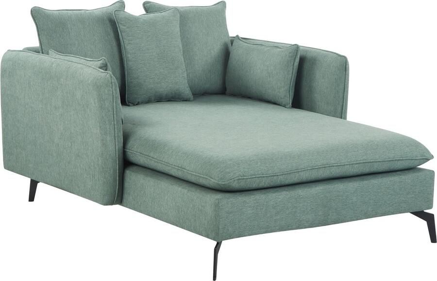 Beliani CHARMES Chaise Longue Groen Polyester