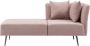 Vente-unique Chaise longue links van roze stof NAPASA L 162 cm x H 77 cm x D 82 cm - Thumbnail 1