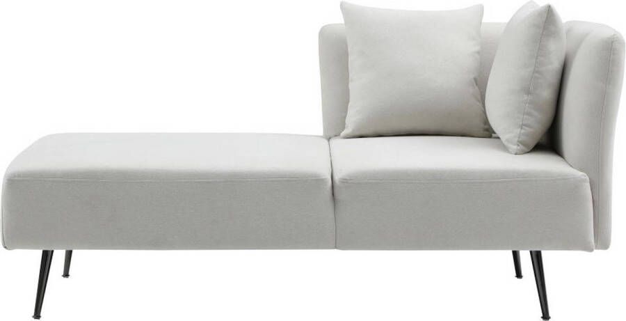 Chaise longue rechts van crèmekleurige stof NAPASA L 162 cm x H 77 cm x D 82 cm