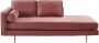 Chaise longue van stof KAHEL- Hoek rechts Oud roze L 197 cm x H 83 cm x D 89 cm - Thumbnail 2