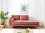 Chaise longue van stof KAHEL- Hoek rechts Oud roze L 197 cm x H 83 cm x D 89 cm - Thumbnail 1